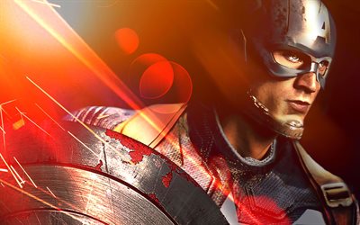 Captain America, superhj&#228;ltar, 2018 film, konstverk, Avengers Infinity Krig