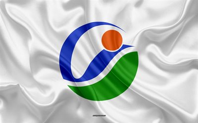 Bandera de Imabari, 4k, ciudad del jap&#243;n, de seda textura, Imabari bandera, Jap&#243;n, japon&#233;s ciudades, arte, Asia, en la Prefectura de Ehime, Imabari