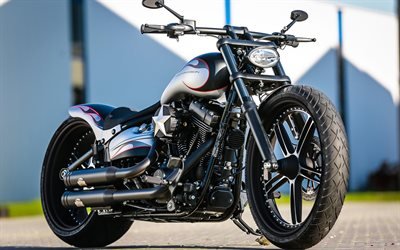 Harley-Davidson Motorcykel, 2019, Thunderbike, exteri&#246;r, framifr&#229;n, motorcykel tuning, amerikanska motorcyklar, Harley-Davidson
