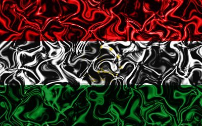 4k, Bandeira do Tadjiquist&#227;o, resumo de fuma&#231;a, &#193;sia, s&#237;mbolos nacionais, Tajik bandeira, Arte 3D, Tajiquist&#227;o 3D bandeira, criativo, Pa&#237;ses asi&#225;ticos, Tajiquist&#227;o