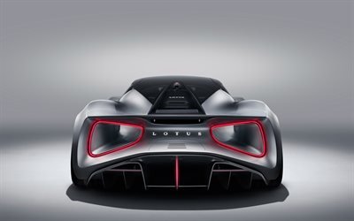 Lotus Evija, 2020, hypercar, exterior, rear view, 2000 horsepower, electric hypercar, electric sports cars, British sports cars, Lotus