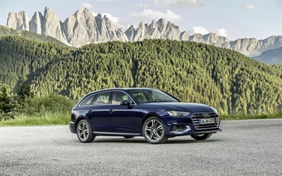Audi A4 Avant, B9, parcheggio, parcheggio gratuito, 2019 auto, auto tedesche, 2019 Audi A4 Avant, Audi