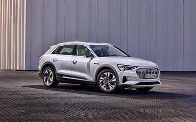 Audi e-tron 50 Quattro, 4k, crossovers, 2019 cars, german cars, Audi