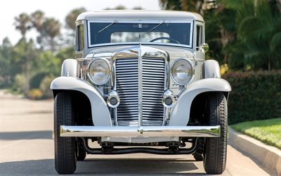 Marmon Victoria Coup&#233;, 1928, exterior, vista frontal, retro carros, prata Victoria Coup&#233;, carros antigos, Marmon