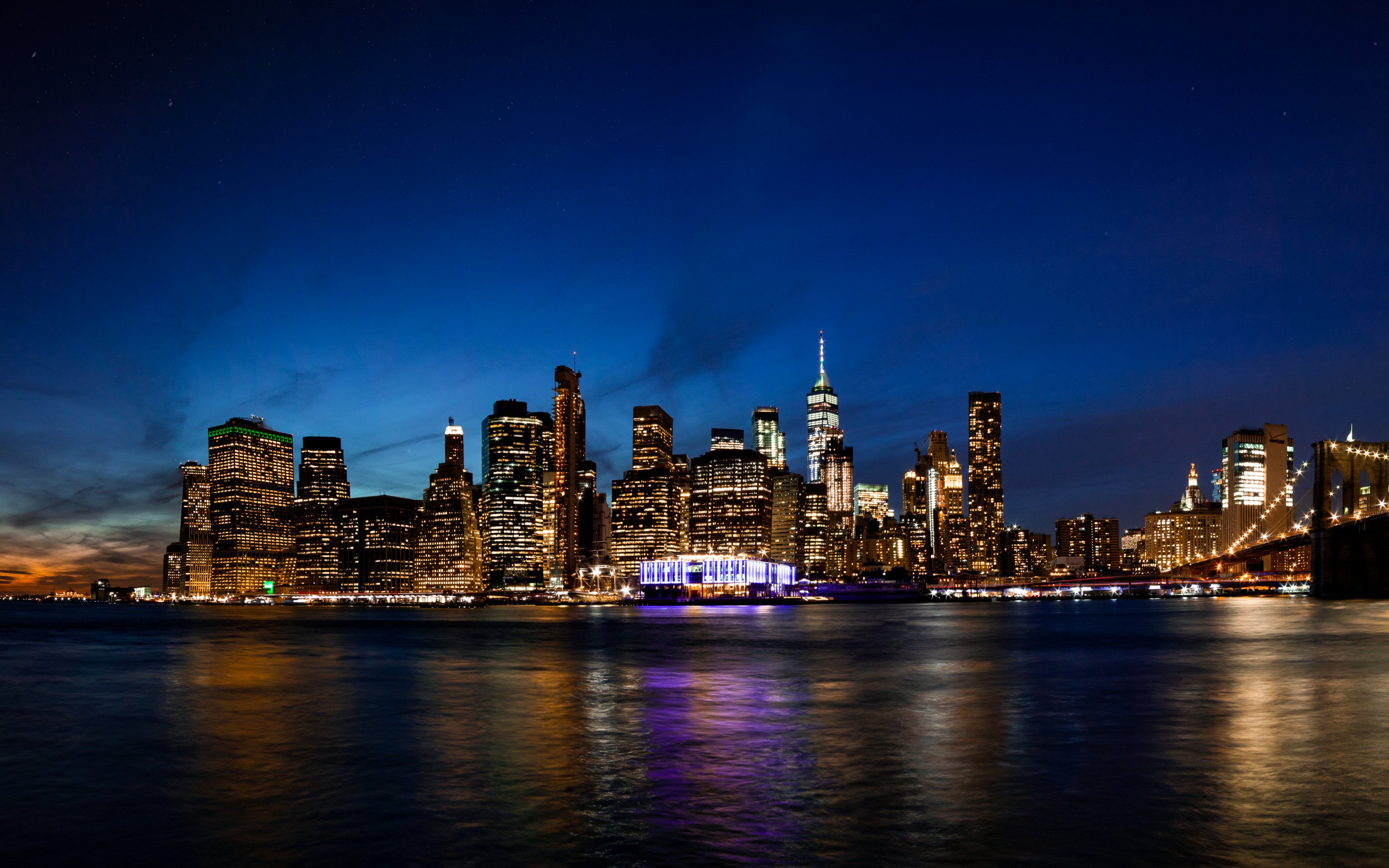 Download wallpapers New York City, Manhattan, night, World Trade Center ...