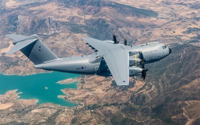 Airbus A400M Atlas, military transport aircraft, A400M, British Air Force, Airbus Military