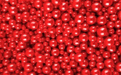 red 3d balls texture, red balls texture, creative background with balls, red background
