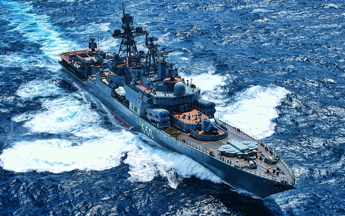 Admiral Chabanenko, DD-650, anti-submarine destroyer, Russian Navy, HDR, Russian army, battleship, Udaloy-class