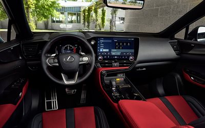 2022, Lexus NX F Sport, interior view, interior, new NX F Sport interior, dashboard, Japanese cars, Lexus