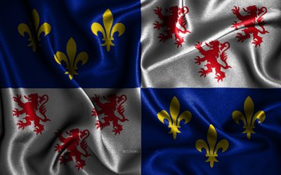 Picardy flag, 4k, silk wavy flags, french provinces, Flag of Picardy, fabric flags, Day of Picardy, 3D art, Picardy, Europe, Provinces of France, Picardy 3D flag, France