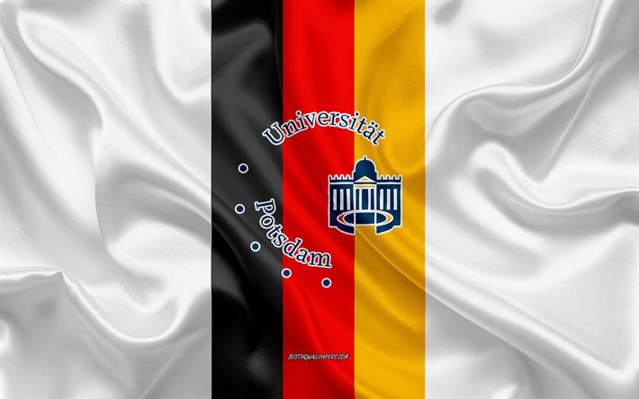 Embl&#232;me de l&#39;Universit&#233; de Potsdam, drapeau allemand, logo de l&#39;Universit&#233; de Potsdam, Potsdam, Allemagne, Universit&#233; de Potsdam