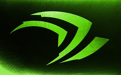 Logo citron vert Nvidia, art grunge, fond typographique citron vert, cr&#233;atif, logo grunge Nvidia, marques, logo Nvidia, Nvidia