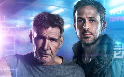 Blade Runner 2049, 2017, Harrison Ford, Ryan Gosling, poster, new movies