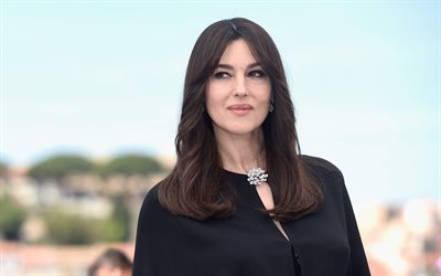 مونيكا بيلوتشي, صورة من عام 2017, امرأة جميلة, الممثلة الايطالية, إمرأة سوداء بدلة, نموذج الإيطالية