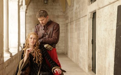 Game of Thrones, 2017, lena headey, nikolaj coster-waldau, kuningatar, Jaime Lannister