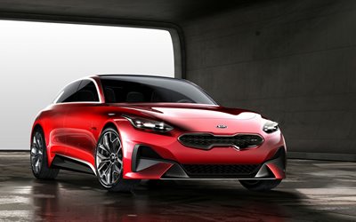 4k, Kia Proceed Concept, 2018 cars, Kia Stinger GT, korean cars, Kia