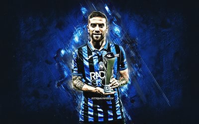 Alejandro Gomez, Atalanta, footballeur argentin, portrait, fond de pierre bleue, football