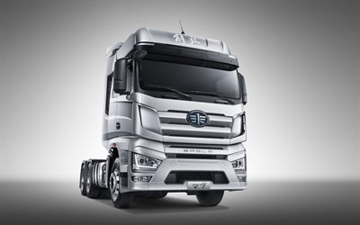 FAW Jiefang J7, 2020, camion cinese, nuovo Jiefang J7 argento, vista frontale, esterno, FAW