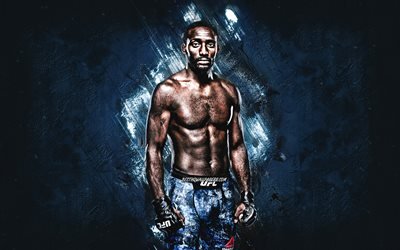 Anthony Ivy, MMA, portrait, american fighter, blue stone background, UFC