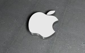 3D Apple Logo On Concrete Wallpaper