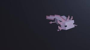 3D Axolotl On Black axolotl wallpaper