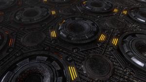 3D Black Round Speakers  Wallpaper