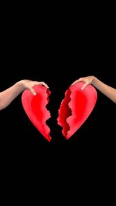 3D Broken Heart Black broken heart black wallpaper