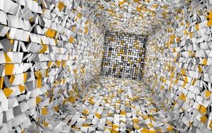 3D HD Geometrical Wall Optical Illusion Room 3d hd wallpaper
