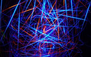 3D HD Random Abstract Blue And Red Lines 3d hd wallpaper
