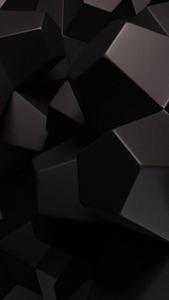 3d Iphone Black Geometric Shapes 3d iphone wallpaper