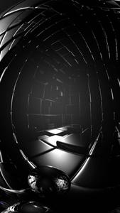3d Iphone Black Tiled Room 3d iphone wallpaper