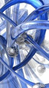 3d Iphone Blue Transparent Tubes 3d iphone wallpaper