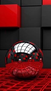 3d Iphone Chromed Sphere 3d iphone wallpaper