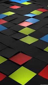 3d Iphone Colourful Tiles 3d iphone wallpaper