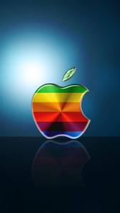 3d Iphone Rainbow Apple Logo 3d iphone wallpaper