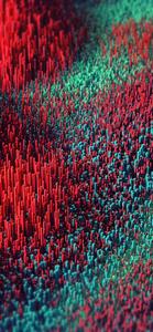 3d Iphone Red And Green Pillars 3d iphone wallpaper