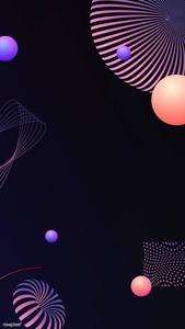 3D Phone Circular Figures Dark Background 3d phone wallpaper