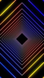3D Phone Glowing Squares Illusion 3d phone wallpaper