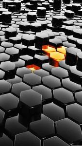 3D Phone Honeycomb Tiles 3d phone wallpaper