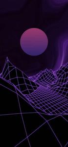 3D Phone Purple Retrowave Landscape 3d phone wallpaper