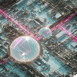3D View of a Futuristic City with Huge Domes Wallpaper