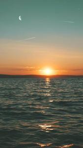 4K Android Sunset Moon 4k android wallpaper