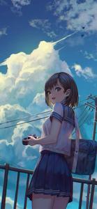 4K Anime IPhone Cute School Girl 4k anime iphone wallpaper
