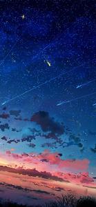 4K Anime IPhone Falling Stars And Comet 4k anime iphone wallpaper