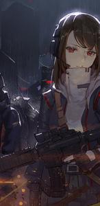 4K Anime IPhone Fierce Armed Girl 4k anime iphone wallpaper