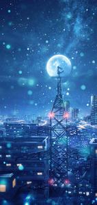 4K Anime IPhone Magical Moon Night 4k anime iphone wallpaper