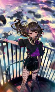 4K Anime IPhone Pretty Girl On Stairs 4k anime iphone wallpaper