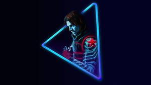 4k Avengers Bucky Barnes Neon 4k avengers wallpaper