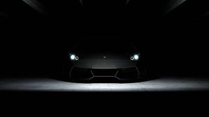 4K Black Car In Darkness Wallpaper
