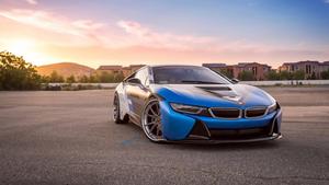 4K BMW I8 Blue 4k bmw wallpaper
